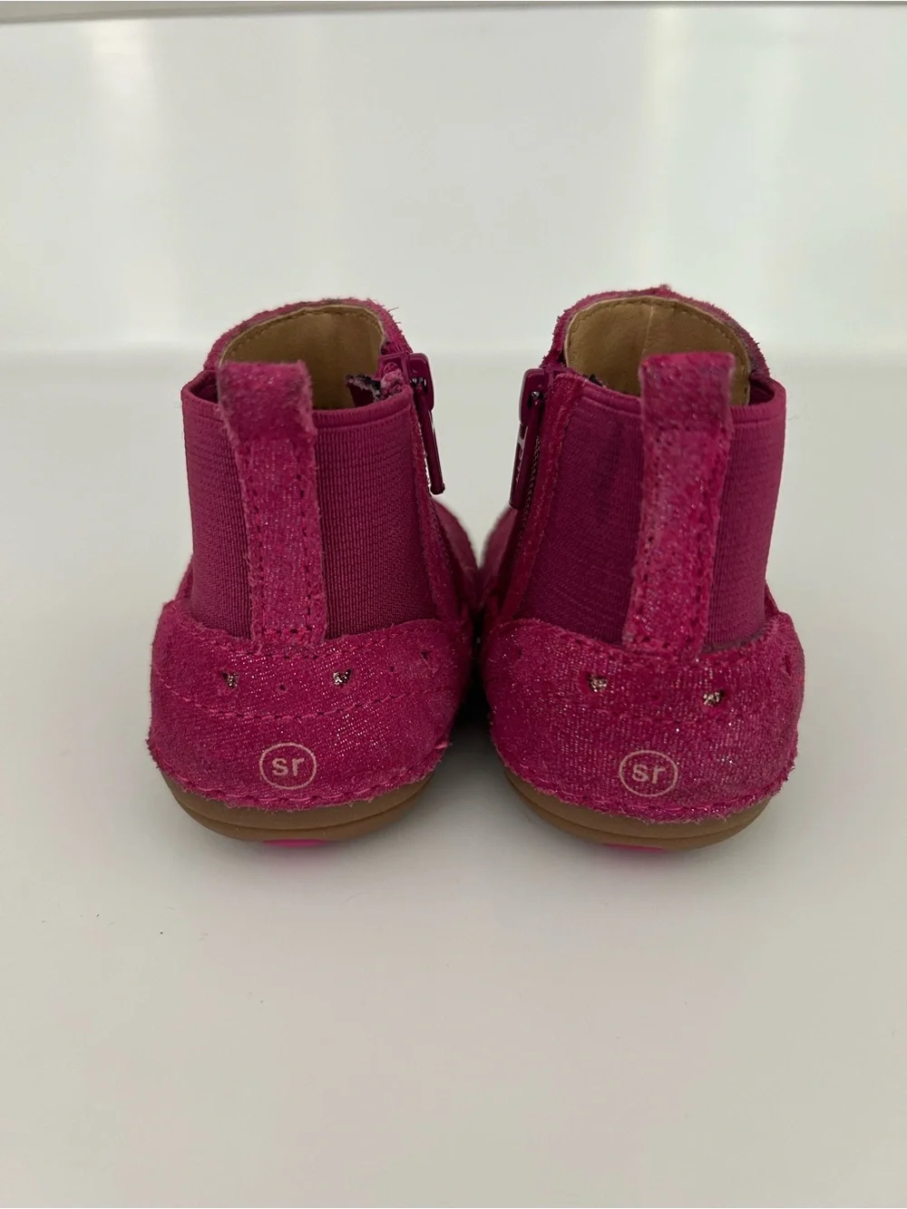 Stride Rite Pink Glitter Baby Boots Size 3